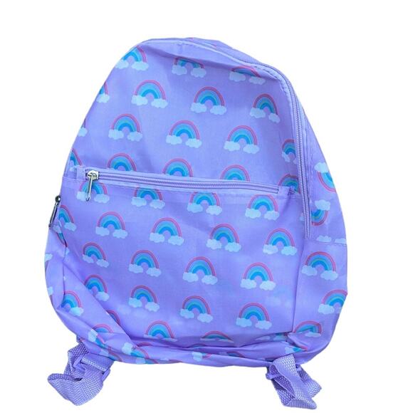 Lavender purple rainbow unicorns mini backpack NEW - Picture 1 of 6